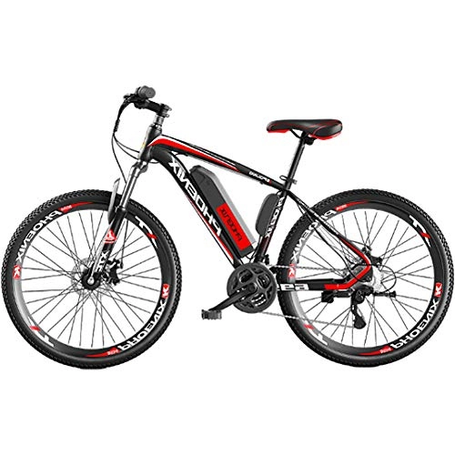 Electric Mountain Bike : HAOYF Electric Bikes for Adult, 26" Magnesium Alloy Ebikes Bicycles, 250W 36V 8 / 10 / 14Ah Removable Lithium-Ion Battery Mountain Ebike for Mens, Red, 90KM