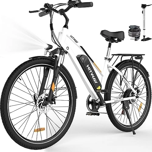Electric Mountain Bike : HITWAY Electric Bike for Adults, 28" Electric Bicycle Commute E-bike with 36V 12Ah Removable Battery, 250W Motor, 7-Speed Gear, City E Bike Ebikes Assist Range up to 35-90Km