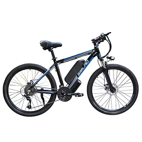 Electric Mountain Bike : HLeoz Electric Bicycle, 26'' Electric Mountain Bike with 350W Motor Removable Large Capacity Lithium-Ion Battery 48V 10Ah 21 Speed - e bike for Adults, D, US