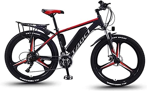 Electric Mountain Bike : JIAWYJ YANGHONG-Sport mountain bike- Electric Bike Electric Mountain Bikefor Adult, Aluminum Alloy Bicycles All Terrain, 26" 36V 350W 13Ah Detachable Lithium Ion Battery, Red, 13Ah 80 Km OUZHZDZXC-1