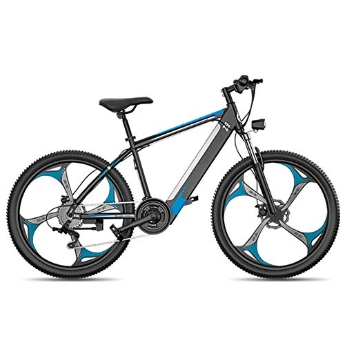 Electric Mountain Bike : JIEER Electric Bikes for Adult, Magnesium Alloy Ebikes 27 Speed Mountain Bicycles All Terrain, 26" Wheels MTB Dual Suspension Bicycle, for Outdoor Cycling Travel Work Out-Blue