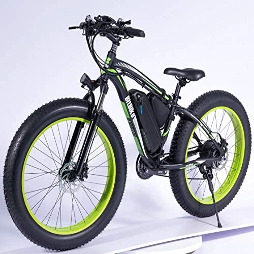 Electric Mountain Bike : JUN Electric Bicycle, 26 Inch Fat Tire 350W36V Snow Shift Male And Female Electric Bicycle Auxiliary Lithium Battery Hydraulic Disc Type Mountain Electric Bike