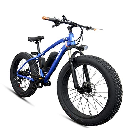 Electric Mountain Bike : JUN Electric Bicycle, 26 Inch Smart 36V Lithium Battery Electric Bicycle Snow Beach All Aluminum Power Mountain Electric Bike, Blue