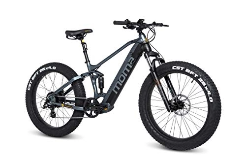 Electric Mountain Bike : Moma Bikes FATBIKE PRO 26 Inch, Equipped Full SHIMANO, 8 Speeds, Hydraulic Disc Brakes & Integrated Bat. Ion Lithium 48V 13Ah