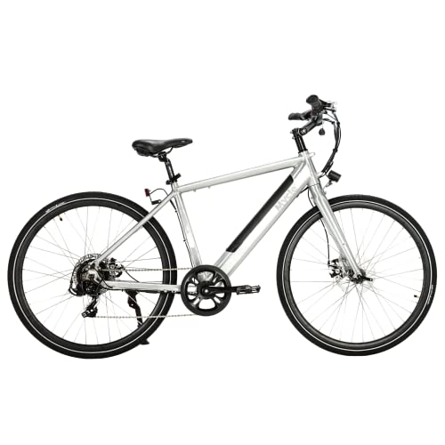 Electric Mountain Bike : Mycle Cadence Hybrid Electric Bike for Adults | 45km Range | 36V / 7.8AH Battery | XOFO Brushless Motor 36V / 250W | 5 Power Levels & Shimano 7 Speed Gears | 27.5” Tyres | LED Display (Raw Aluminum)