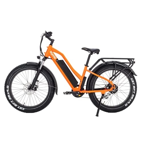 Electric Mountain Bike : Mycle Commander Ebike For Adults | Anti-Puncture Fat Tyres 26 inch | 60km Range | 250w 48V Electric Bicycle For Men & Women | Colour Display | Pedal Assist | 3 Colours
