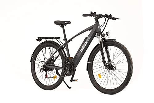 Electric Mountain Bike : Nilox, E-Bike X7 Plus, Trekking Bike with Pedal Assist, 80 km Range, Up to 25 km / h, 36 V 250 W Motor, 36 V-13 Ah Lithium Battery, 27.5 inches x 2.10 inches Semi-Tuffled Tires