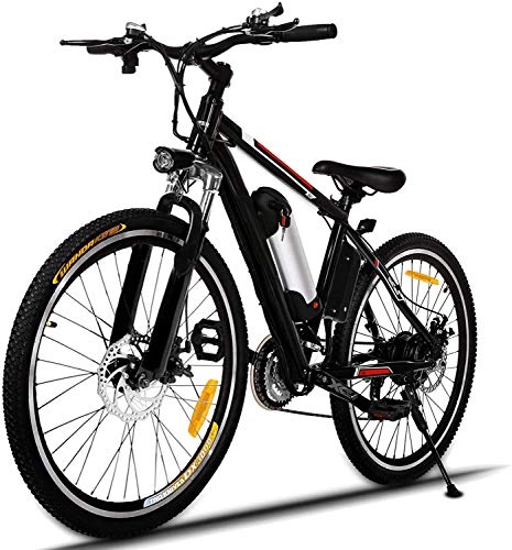Electric Mountain Bike : Oppikle Electric Mountain Bike with Removable 26'' Electric Mountain Bike 250W Ebike 21 Speed Gear with Removable Lithium Battery and Battery Charger and Three Working Modes