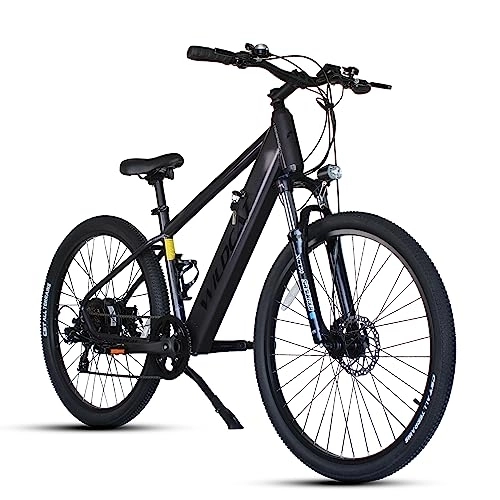 Electric Mountain Bike : Panther E-MTB 27.5" Electric Bicycle: Black