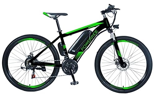 Electric Mountain Bike : POWER RIDE EAGLE Electric Bike Powerful 250W Motor, 27.5" Wheel, 19" Aluminum Frame, Speed 25KM / H, Rechargeable and Removable 10.4AH Battery with Security Key Lock - 7 Speed TXZ500 Shimano Gear System