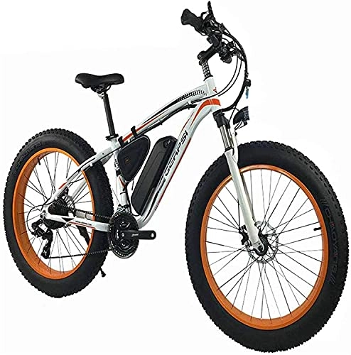 Electric Mountain Bike : QBAMTX Electric Bike Ebike for Adults, 26'' Fat Tire Electric Commuter Bicycle with 48V 13Ah Removable Li-Ion Battery, 21 Speeds Three Working Modes Sports Mountain Electric Bike
