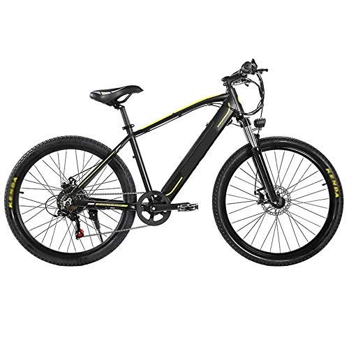 Electric Mountain Bike : Qinmo 27.5'' Electric Mountain Bike Removable，Lithium-Ion Battery (48V 350W), Electric Bike 27 Speed Gear ，Front and rear hydraulic disc brakes