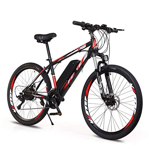 Electric Mountain Bike : QYL Electric Mountain Bike, Magnesium Alloy Ebikes Bicycles All Terrain 36V 8AH Lithium-Ion Battery for Adults, 21 Speed Shifter, A