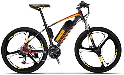 Electric Mountain Bike : RDJM Ebikes, 26 inch Mountain Electric Bikes, bold suspension fork Aluminum alloy boost Bicycle Adult Cycling (Color : Yellow)