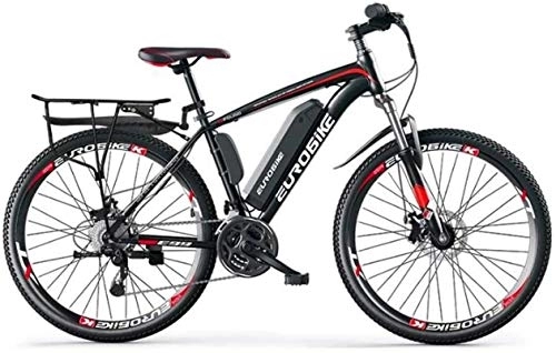 Electric Mountain Bike : RDJM Ebikes, Adult 26 Inch Electric Mountain Bike, 36V Lithium Battery, 27 Speed High-Carbon Steel Offroad Electric Bicycle (Color : A, Size : 35KM)