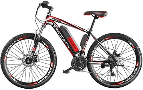 Electric Mountain Bike : RDJM Ebikes, Bikes for Adult, 26" 36V 250W 8 / 10Ah Removable Lithium-Ion Battery Aluminum Alloy All Terrain E-Bikes Bicycles, Mountain E-Bike for Mens (Color : Grey, Size : 90KM)