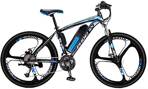 Electric Mountain Bike : RDJM Electric Bike, Adult 26 Inch Electric Mountain Bike, 36V Lithium Battery / 27 speed High-Strength High-Carbon Steel Frame Offroad Electric Bicycle (Color : B, Size : 13.6AH)