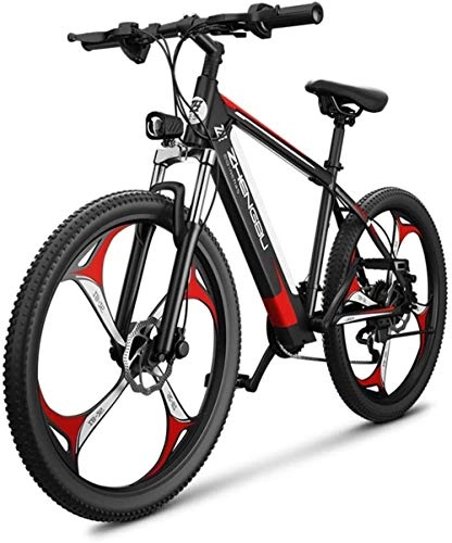 Electric Mountain Bike : RDJM Electric Bike Powerful Fat Tire Electric Bicycle Aluminium Frame Suspension Fork Beach Snow Ebike Electric Mountain Bicycle 400W Motor 48V 10AH Lithium Battery