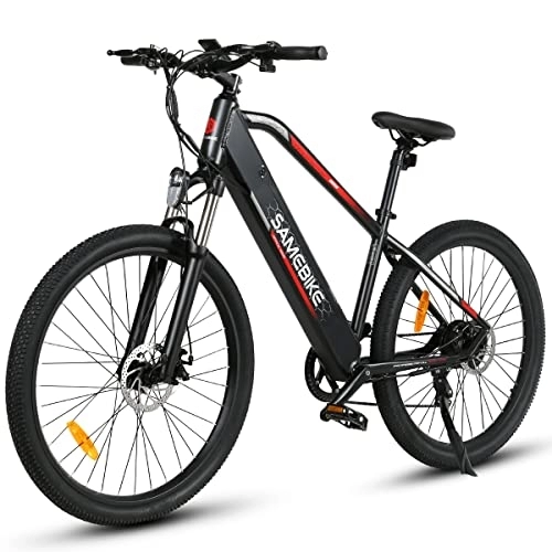 Electric Mountain Bike : SAMEBIKE 27.5 inch Electric Bike with 48V 10.4AH Removable Lithium Battery Shimano Professional 7 Speed Gears and LCD Smart Meter, Electric Bike for Adults Mountain Commuter Bike