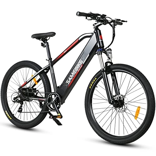 Electric Mountain Bike : SAMEBIKE Electric Bike for Adults 27.5 inch with 48V 10.4AH Removable Lithium Battery Professional 7 Speed Gears and LCD Smart Meter, Electric Bike for Adults Mountain Commuter Bike