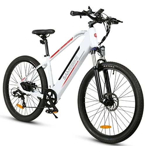 Electric Mountain Bike : SAMEBIKE MY275 Electric Mountain Bikes with 48V 13AH Removable Battery 27.5 inch Ebike TFT Color LCD Display Commuter Electric Bikes for Adults White