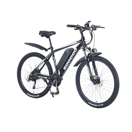 Electric Mountain Bike : SOODOO 26" Electric Bikes for Adults. 2604 Ebikes with 250W High-Speed Brushless Motor. Electric Bikes Built-in 36V-8AH Removable Li-Ion Battery, MICRO NEW 27-Speed, G51 LCD Display, Dual Disk Brake