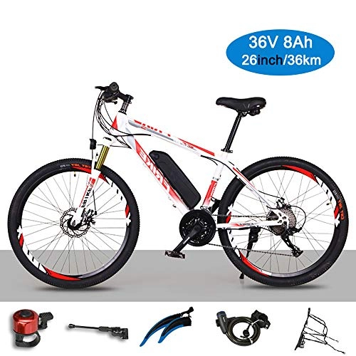Electric Mountain Bike : Super-ZS Electric Mountain Bike, 26-inch / 250W / 36V8Ah Lithium Battery 21-speed Adult Outdoor Travel Electric Booster Off-road Bicycle