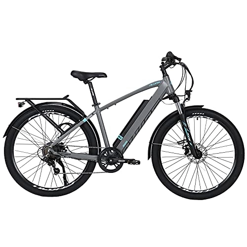 Electric Mountain Bike : TAOCI Electric Bikes for Adult, 27.5" 36V 250W E-Bike With BAFANG Motor Aluminum Alloy Electric Bicycles Shimano 7-speed Removable 12.5AH Battery Mountain Ebike for Commuter Travel (820m-grey)