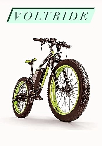 Electric Mountain Bike : Voltride Electric Bike, Electric Mountain Bike, E-Bike City for Men / Women, Motor 250 W 36 V 10 Ah Removable Lithium Battery, 27 Gear Speed, 2.35 Tyres