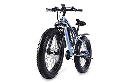 Electric Mountain Bike : VOZCVOX MX02S Electric Mountain Bike 26 Inch Ebike 1000w with Fat Tyre, 48V 17Ah Removable Battery, 3.5" LCD Display, 21-Speed Gear