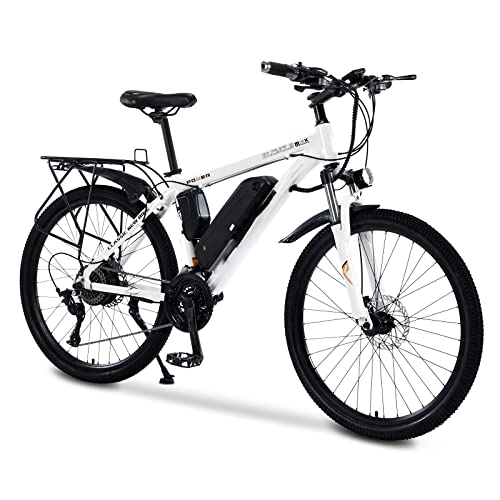 Electric Mountain Bike : WUDELI 26" Electric Bike for Adults 350W Motor Removable Battery 36V 13AH 27 Speed Shifter