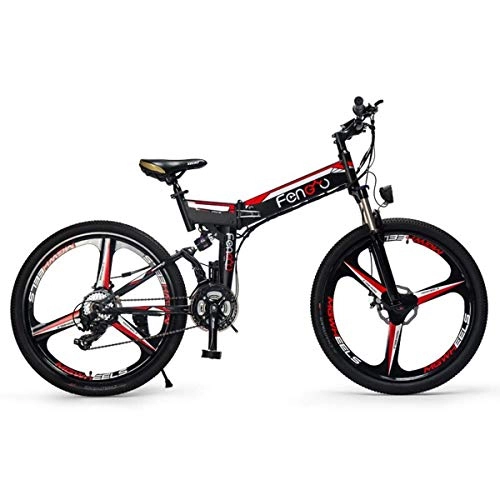Electric Mountain Bike : WZB Magnesium alloy 26" Mountain Bike, Folding Bicycle with 8 gear speed control, Shimano 24 Speed, Ultralight Frame Matte, Black