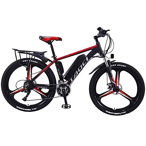 Electric Mountain Bike : YDBET E Bikes for Men, Electric Bikes for Adults Men 27-Speed 26" 36V 350W 8Ah 50Km Removable Lithium-ION Mountain Ebike for Men, Red