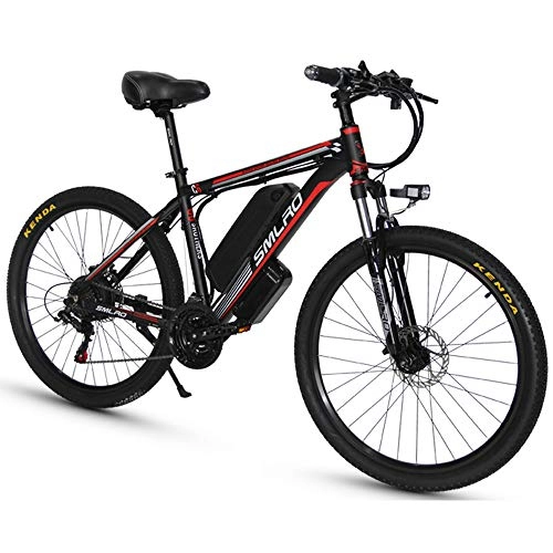 Electric Mountain Bike : YDBET Electric Bikes for Adults Men, Electric MTB, 26 Inch Aluminum Alloy Removable 350W Ebike Bikes, 27-Speed 48V / 10Ah Lithium-ION for Outdoor Cycling Travel, Red