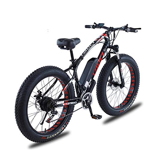 Electric Mountain Bike : YQ&TL Electric Bicycle Mountain Bike Scooter Snowmobile Fat Tire 48V 350W Lithium Battery Gear Pedal Hydraulic Auxiliary Disc Brake For All Terrain 26 Inch B 48V13AH350W