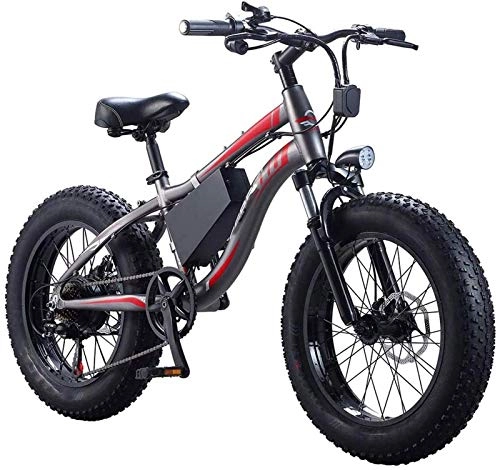 Electric Mountain Bike : ZJZ Adults Beach Electric Bike, 250W Waterproof Motor 20 Inches 4.0 Fat Tire Electric Bicycle 7 Speed Shifter Dual Disc Brakes Snowmobile Removable Battery