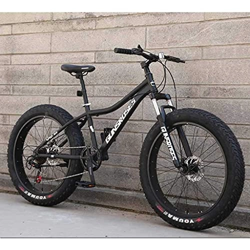 Fat Tyre Mountain Bike : HJRBM Mountain Bikes， 26Inch Snowmobile， Dual Suspension Frame and Suspension Fork All Terrain Men’s Mountain Bicycle Adult 6-11，7Speed fengong