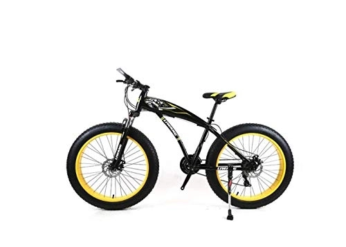 Fat Tyre Mountain Bike : MOLVUS Mountain Bike 24 inch Mountain Bike Snowmobile Wide Tire Disc Shock Absorber Student Bicycle 21 Speed Gear for 145Cm-175Cm, Red and Black, 27 Speed