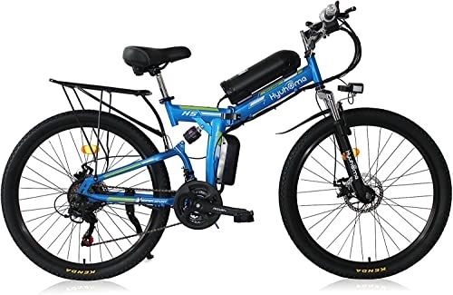 Folding Electric Mountain Bike : TAOCI Ebikes for Adults, Folding Electric Bike MTB Dirtbike, 26" 36V 10Ah Anti-theft battery IP54 Waterproof and Shimano 21Speed Shifting System, Easy Storage Foldable Electric Bycicles for Men