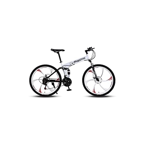Folding Mountain Bike : LANAZU Mountain Bike, Foldable 26-inch Road Bike, Aluminum Alloy Transmission Bike, Suitable for Transportation and Leisure