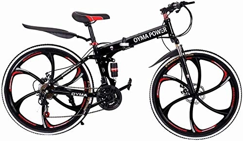 Folding Mountain Bike : Outroad Mountain Bike 21 Speed 26 Inches Folding Bike Double Disc Brake Bicycles Mountain Bike for Boys