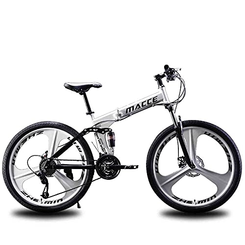 Folding Mountain Bike : Road Bike Outdoor Sports Folding Mountain Bike, 24 / 26 Inch 21 / 24 / 27 Speed Variable Speed Dual Shock-absorbing Front And Rear Disc Brakes, Outdoor Sports Mountain Bike ( Color : C , Size : 24 inch )