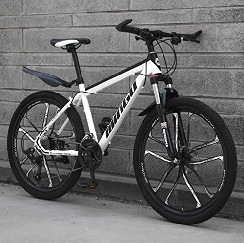 Mountain Bike : Bicycle, Mountain Bike For Adults Mens MTB - Riding Damping Dual Suspension Mountain Bicycle (Color : White, Size : 24 Speed)