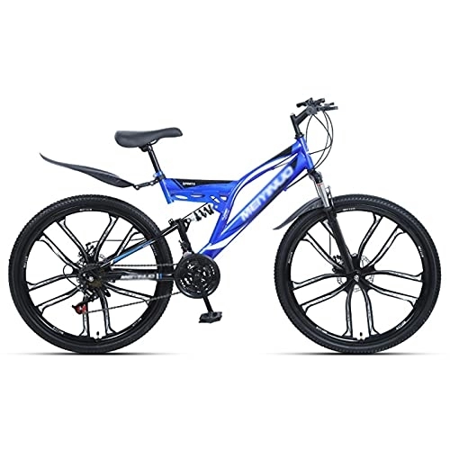Mountain Bike : Children's bicycle 26 Inches Mountain Bike 21 Speeds Gears Bike Adjustable Seat Mountain Bike for Men and Women, with Dual Disc Brakes and Shock Absorbers ( Color : Style2 , Size : 26inch24 speed )