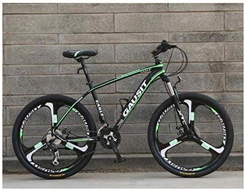 Mountain Bike : Dual Suspension Mountain Bikes Comfort & Cruiser Bikes Hard Mountain Bike Boy Ravine Bike Double Disc Brakes Aluminum Alloy Frams Road Bicycle (Color : Orange Size : 30 speed)-27_speed_Green