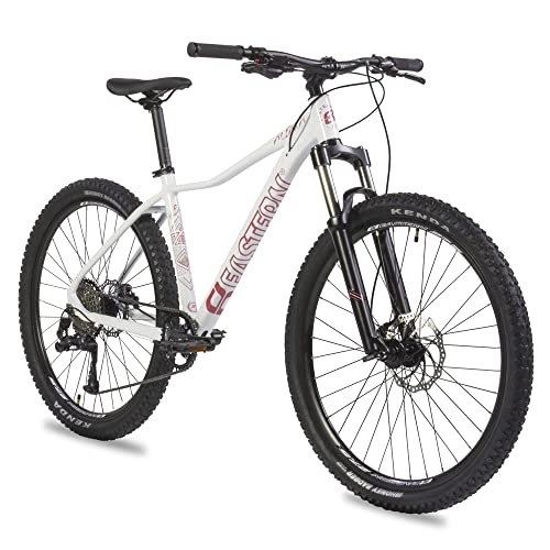 Mountain Bike : Eastern Bikes Alpaka 27.5" Lightweight MTB Mountain Bike, 9-Speed, Hydraulic Disc Brakes, Suspension Fork Availble in 3 Frame Sizes. (15", White)