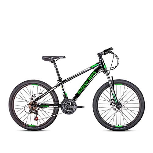 Mountain Bike : FZC-YM Adult Mountain Bike, Mountain Trail Bike High Carbon Steel Outroad Bikes, 24 inch 21 Speed Bicycle Full Suspension MTB Gears Disc Brakes Mountain Bicycle D
