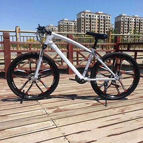 Mountain Bike : HJRBM Bicycle，26 inch Mountain Bikes， High-Carbon Steel Hard Tail Mountain Bicycle， Lightweight Bicycle with Adjustable Seat， Double Disc Brake Bike 7-10，F jianyou (Color : A)