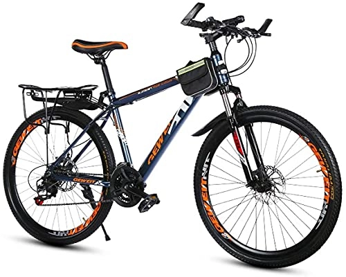 Mountain Bike : JZTOL 24 26 Inch Mountain Bike For Adult Carbon Steel Bicycle 24 Speed Bicycle Mountain Bike Student Outdoors Unisex Bike (Color : C~24 Inch, Size : 24 speed)
