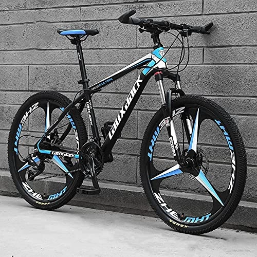 Mountain Bike : JZTOL 24 / 26 Inch Off-Road Mountain Bike 21 / 24 / 27 Speed Dual Disc Brake Full Suspension Outdoor Mountain / City Bike Adult Men And Women (Color : C~26 Inch, Size : 27 Speed)